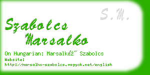 szabolcs marsalko business card